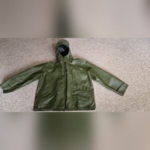 Parka Wet Weather Adjustable Hood Sz Medium 38-40 Green Wirt Inflatabe Specialst
